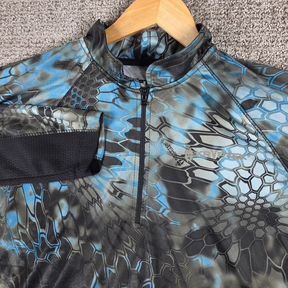 KRYPTEK Mens XS Neptune Camo‎ 1/4 Zip Long Sleeve Performance Shirt